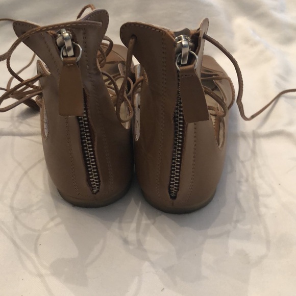 Boden Women’s Leather Open Toe Lace Up Tassel Sandal Size EU 39 Tan Brown - Picture 7 of 12